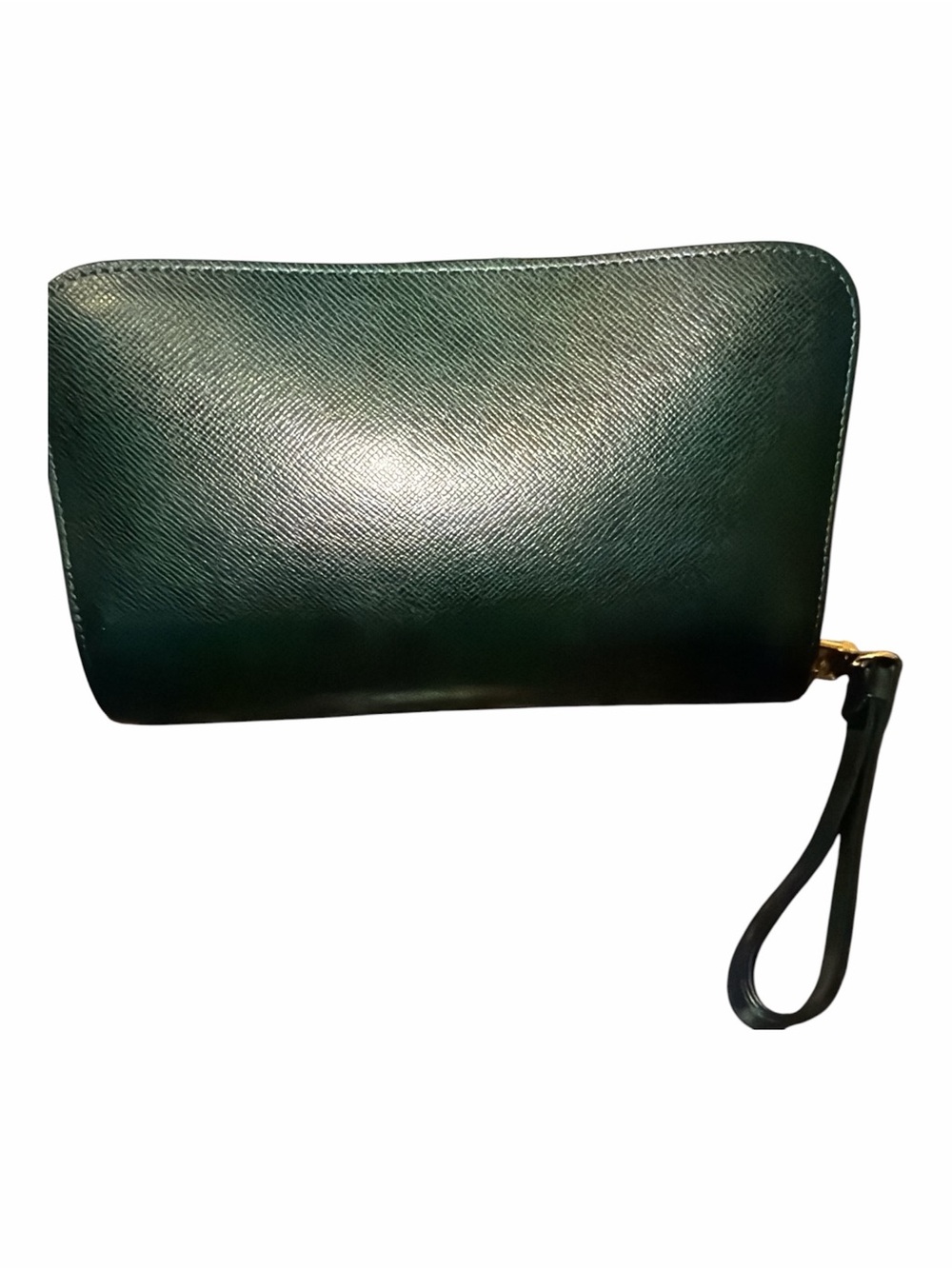 Louis Vuitton Epicea Green Taiga Leather Baikal Pochette Clutch Wristlet
